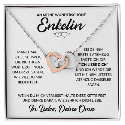 Enkelin Geschenk von Oma - Herzenkette