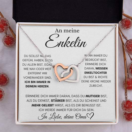 Enkelin "Immer in deinem Herzen" - Herzenkette