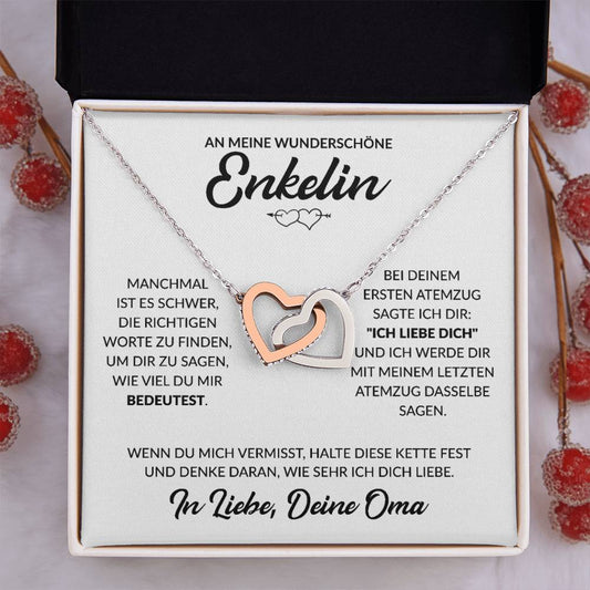 Enkelin Geschenk von Oma - Herzenkette