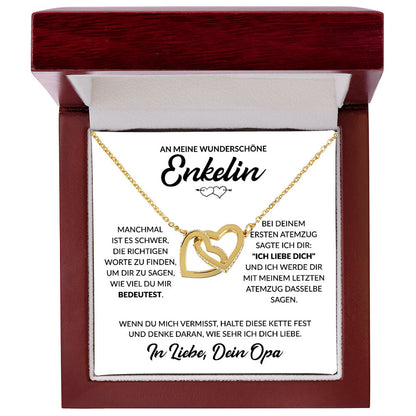 Enkelin Geschenk von Opa - Herzenkette