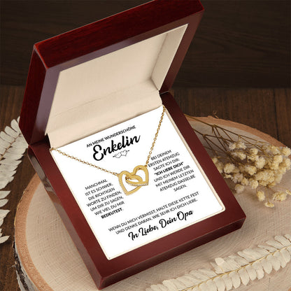 Enkelin Geschenk von Opa - Herzenkette