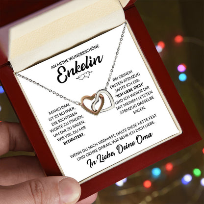 Enkelin Geschenk von Oma - Herzenkette
