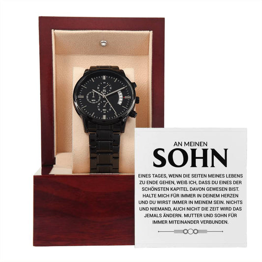 Mutter und Sohn - Chronograf-Armbanduhr