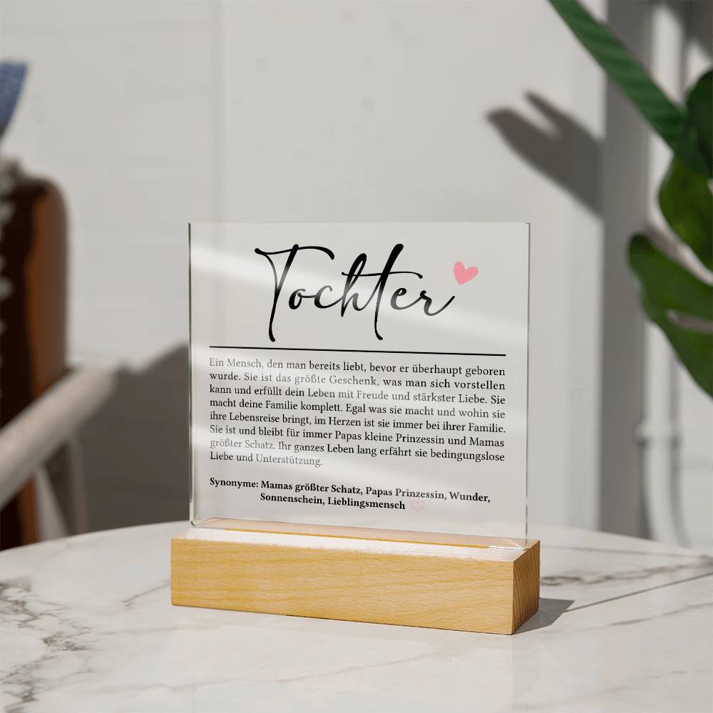 Tochter Definition | Acrylplatte