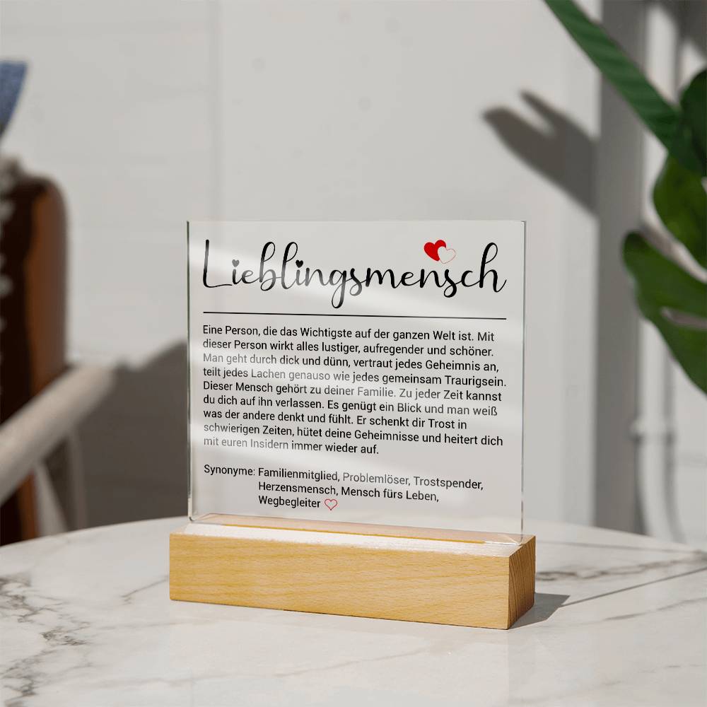 Lieblingsmensch | Acrylplatte