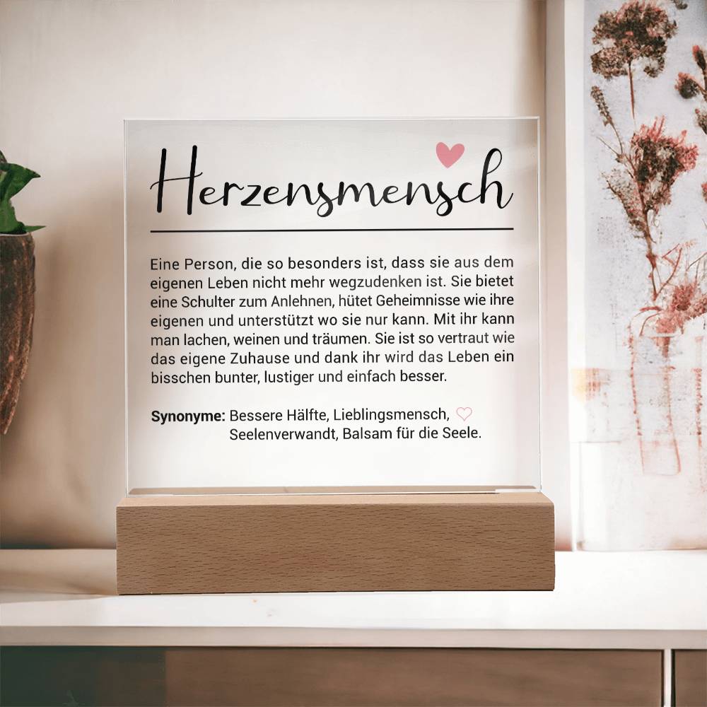 Herzensmensch | Acrylplatte