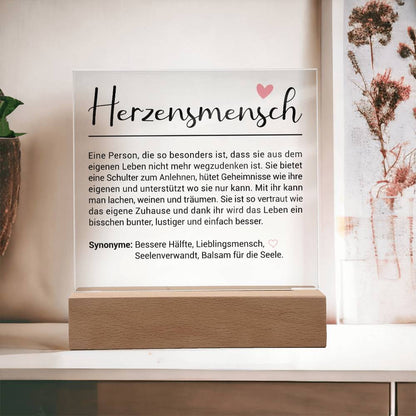 Herzensmensch | Acrylplatte