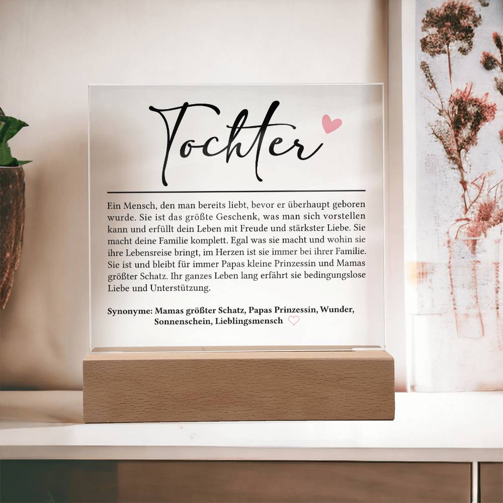 Tochter Definition | Acrylplatte