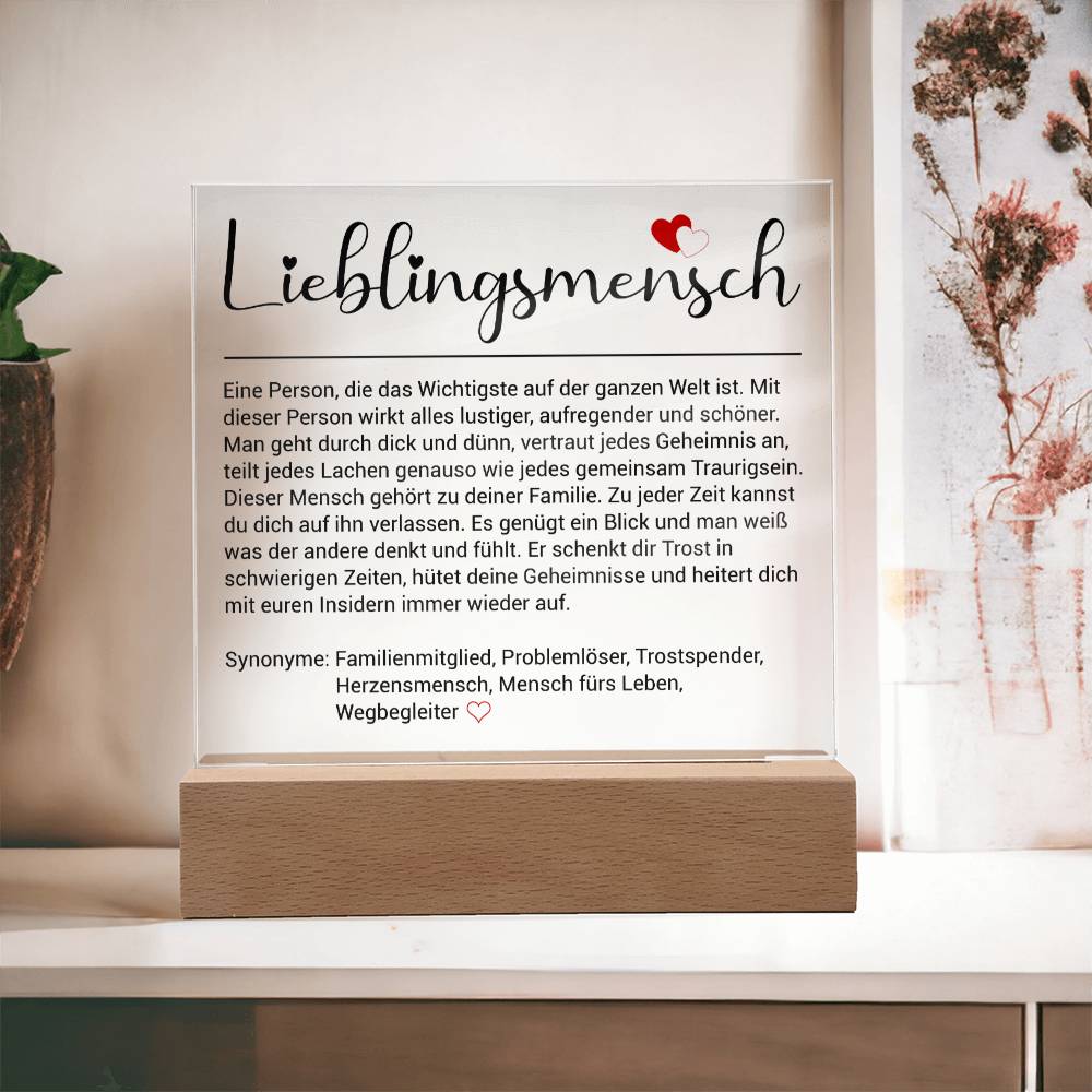 Lieblingsmensch | Acrylplatte