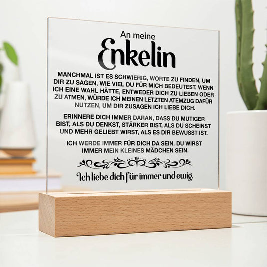 An meine Enkelin | Acrylplatte