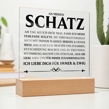 An meinen Schatz | Acrylplatte