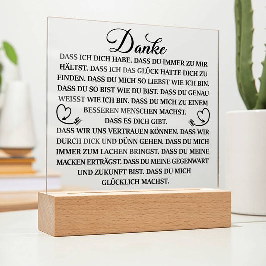 Danke | Acrylplatte