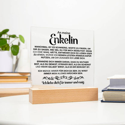 An meine Enkelin | Acrylplatte