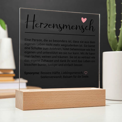 Herzensmensch | Acrylplatte