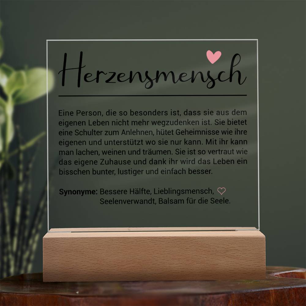 Herzensmensch | Acrylplatte