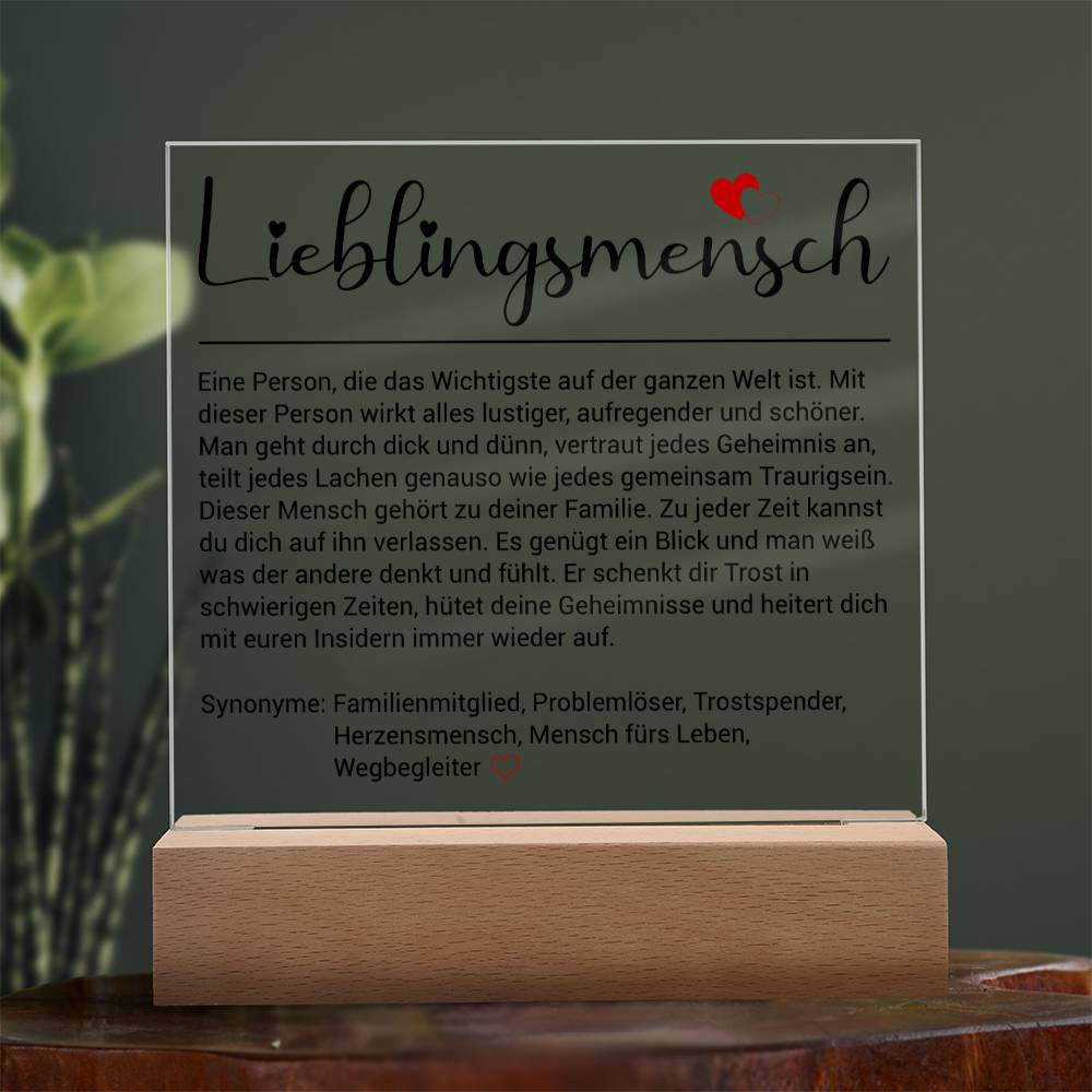 Lieblingsmensch | Acrylplatte