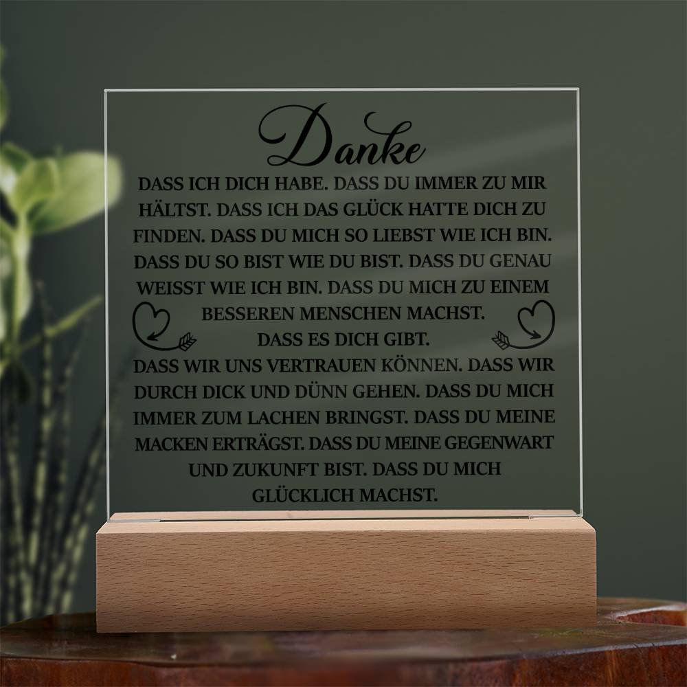 Danke | Acrylplatte