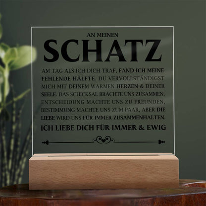 An meinen Schatz | Acrylplatte