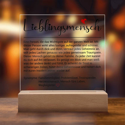 Lieblingsmensch | Acrylplatte