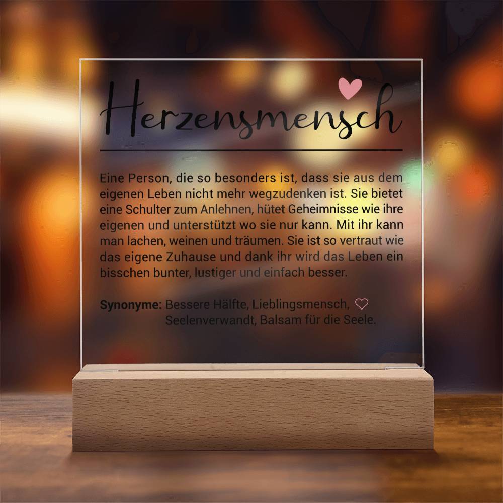 Herzensmensch | Acrylplatte