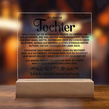 An meine Tochter | Acrylplatte