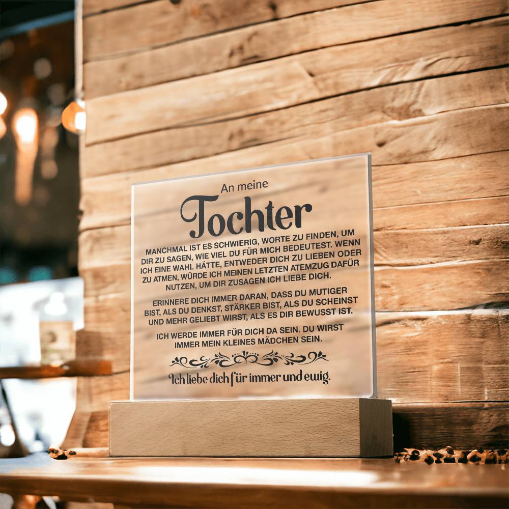 An meine Tochter | Acrylplatte