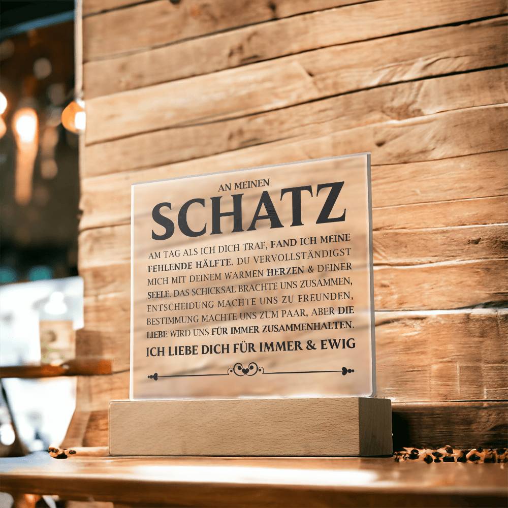 An meinen Schatz | Acrylplatte