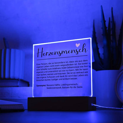 Herzensmensch | Acrylplatte