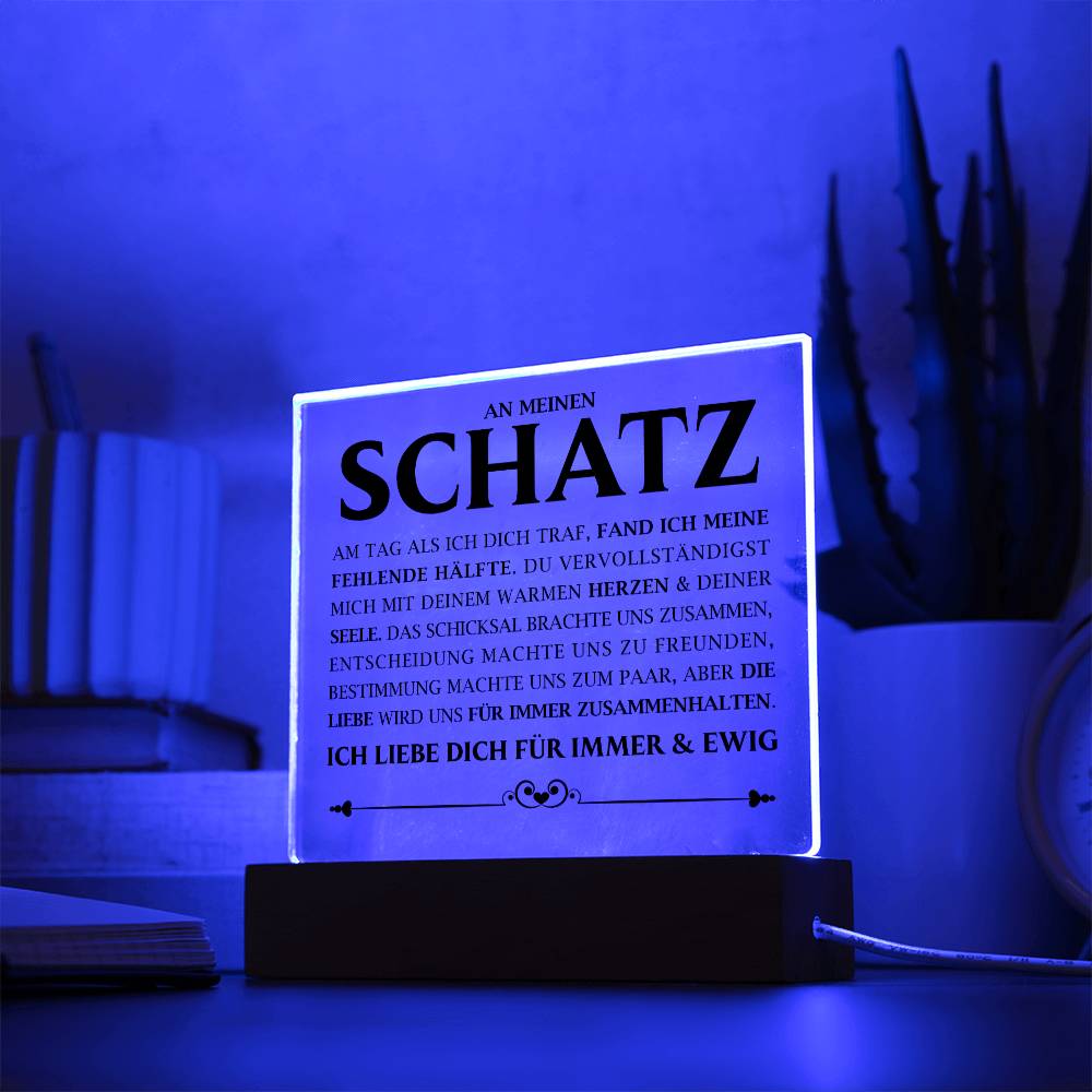 An meinen Schatz | Acrylplatte