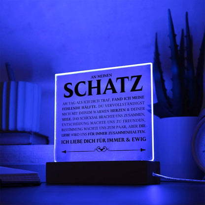An meinen Schatz | Acrylplatte
