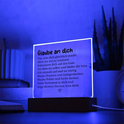 Glaube an dich | Acrylplatte