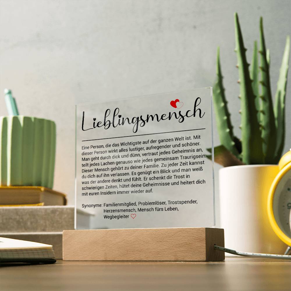 Lieblingsmensch | Acrylplatte