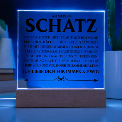 An meinen Schatz | Acrylplatte