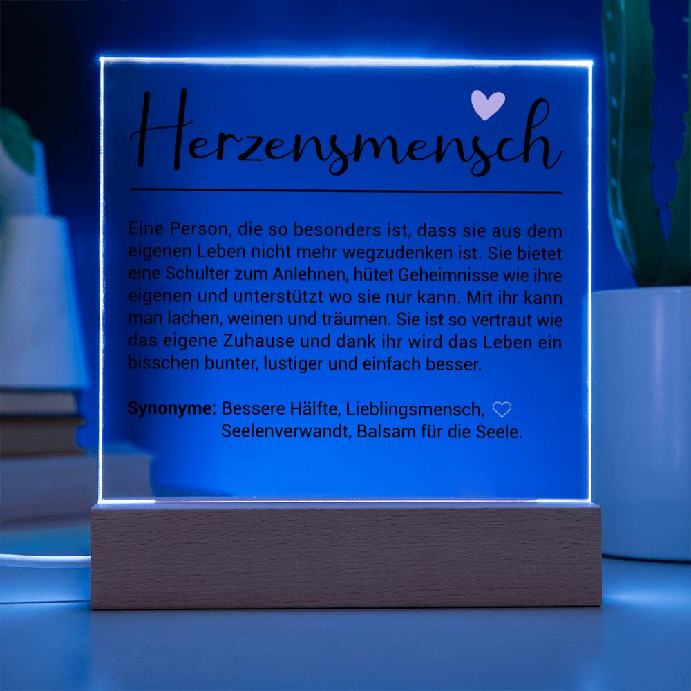Herzensmensch | Acrylplatte