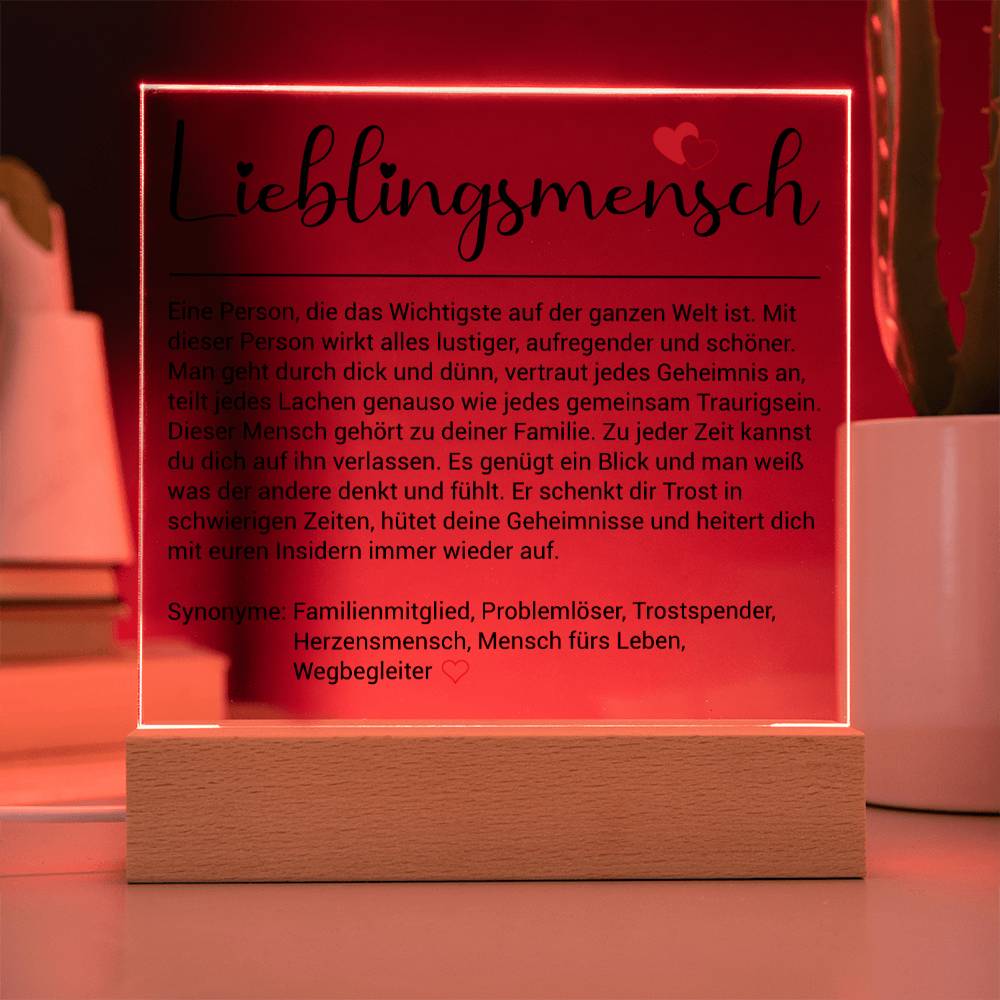 Lieblingsmensch | Acrylplatte
