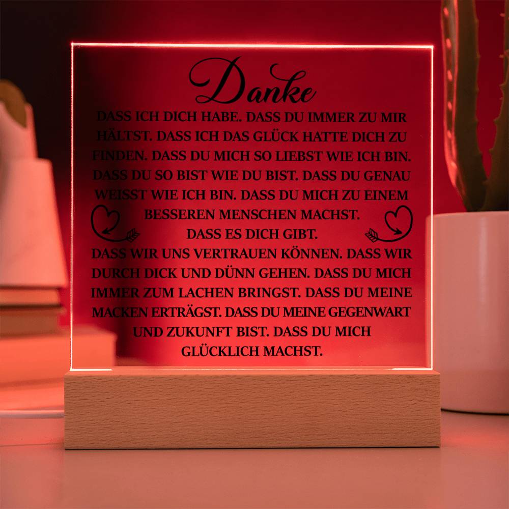Danke | Acrylplatte