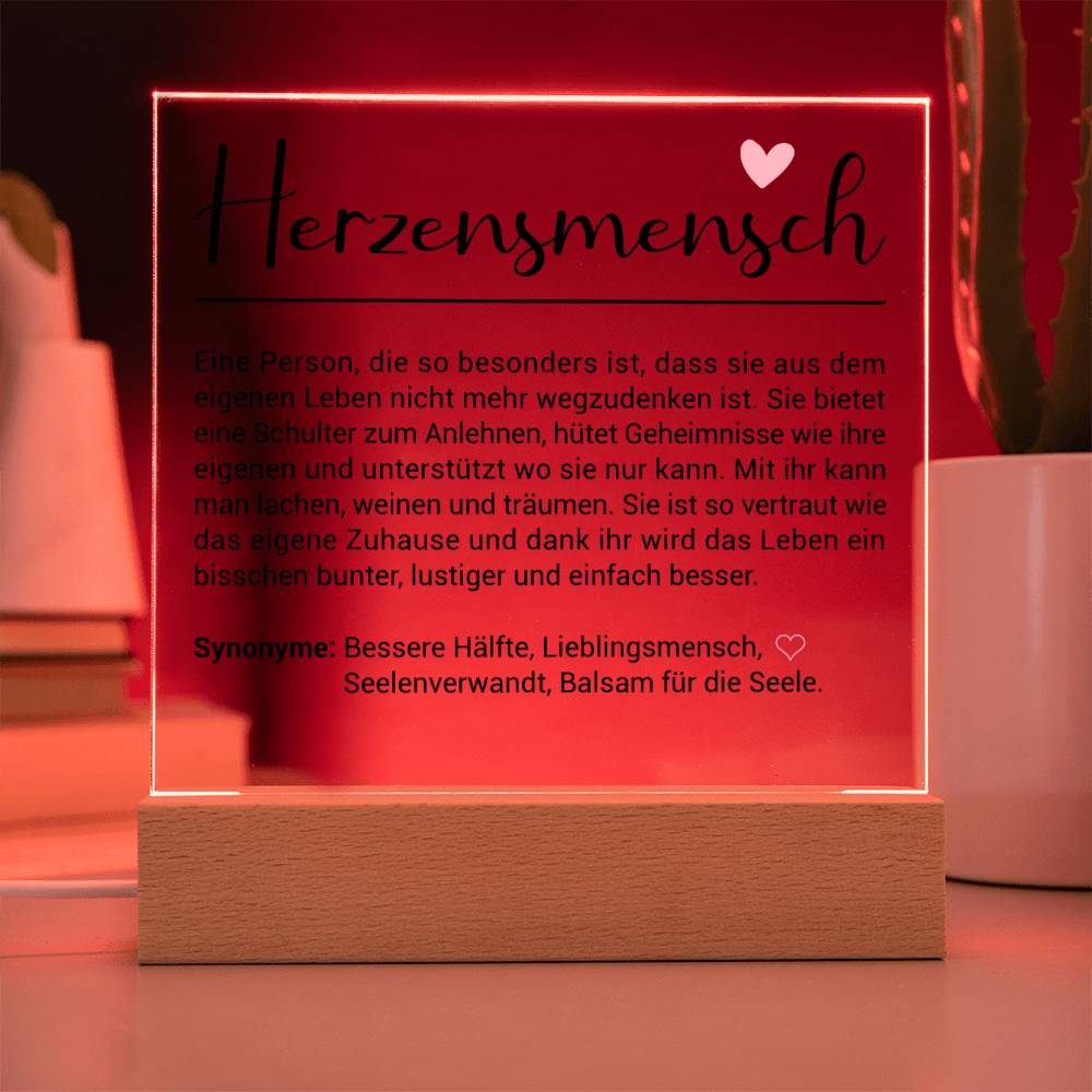 Herzensmensch | Acrylplatte