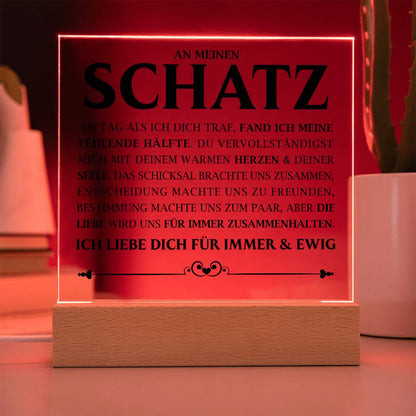 An meinen Schatz | Acrylplatte