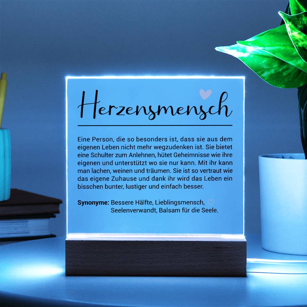 Herzensmensch | Acrylplatte