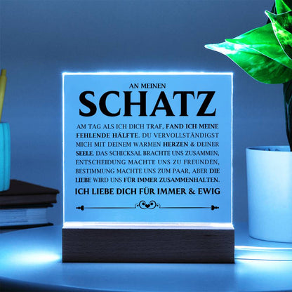 An meinen Schatz | Acrylplatte