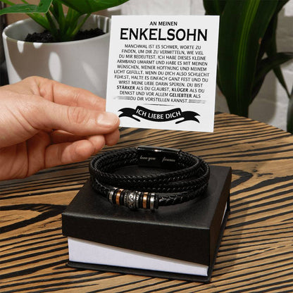 An meinen Enkelsohn "Stärker, Klüger, Geliebter" - Armband