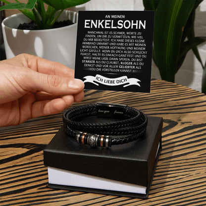 An meinen Enkelsohn "Stärker, Klüger, Geliebter" - Armband