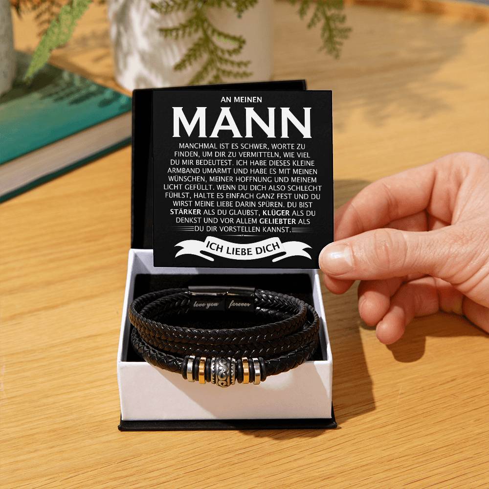 Mann - "STÄRKER, KLÜGER, GELIEBTER" - Armband