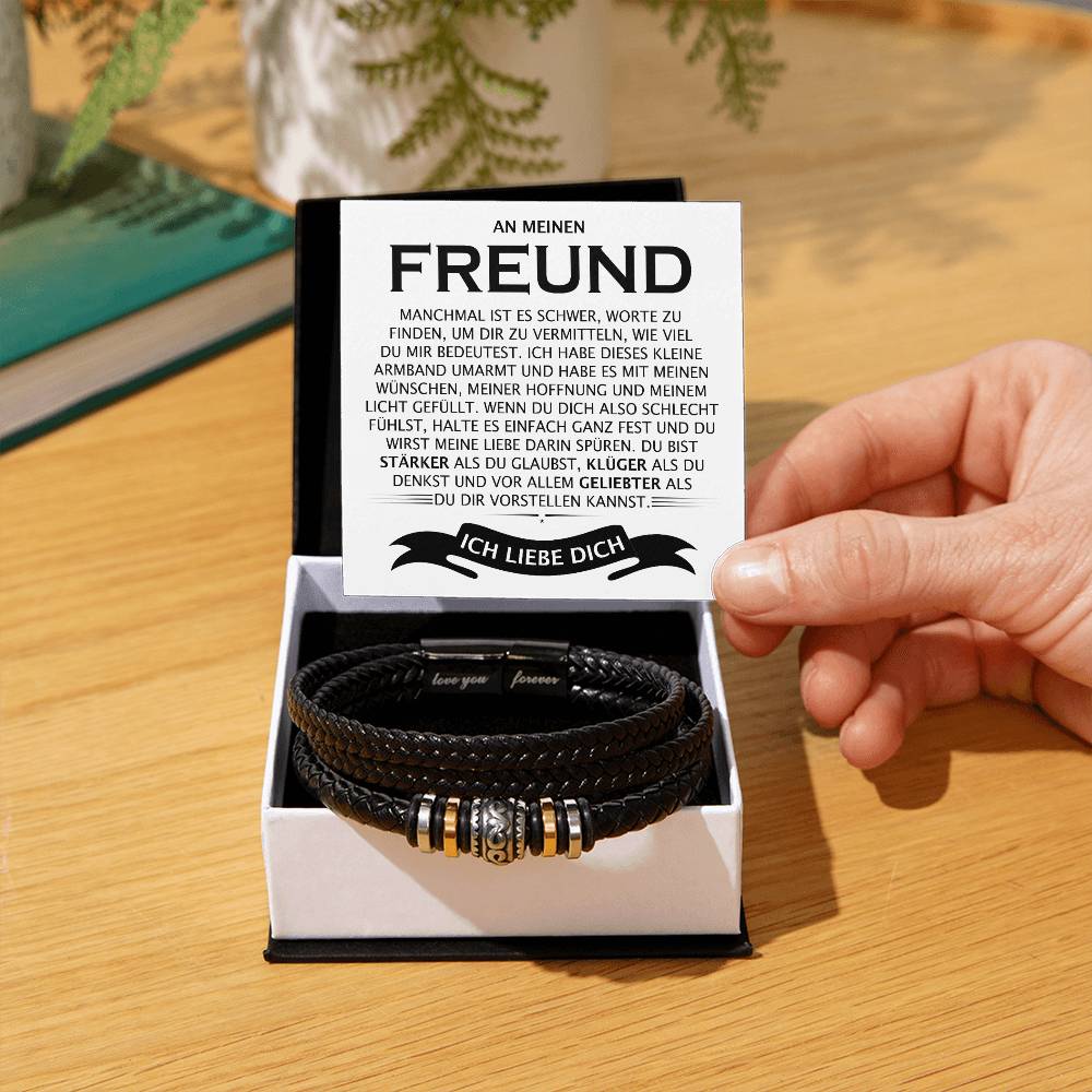An meinen Freund - "STÄRKER, KLÜGER, GELIEBTER" - Armband
