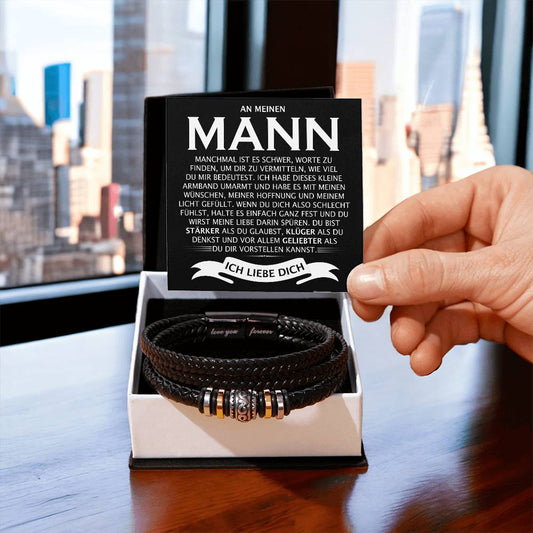 Mann - "STÄRKER, KLÜGER, GELIEBTER" - Armband