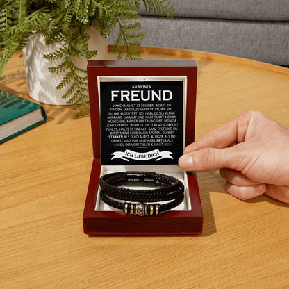 An meinen Freund - "STÄRKER, KLÜGER, GELIEBTER" - Armband
