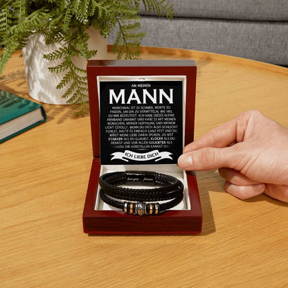 Mann - "STÄRKER, KLÜGER, GELIEBTER" - Armband