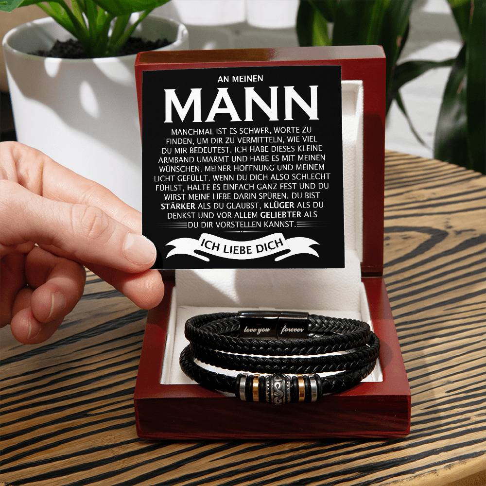 Mann - "STÄRKER, KLÜGER, GELIEBTER" - Armband