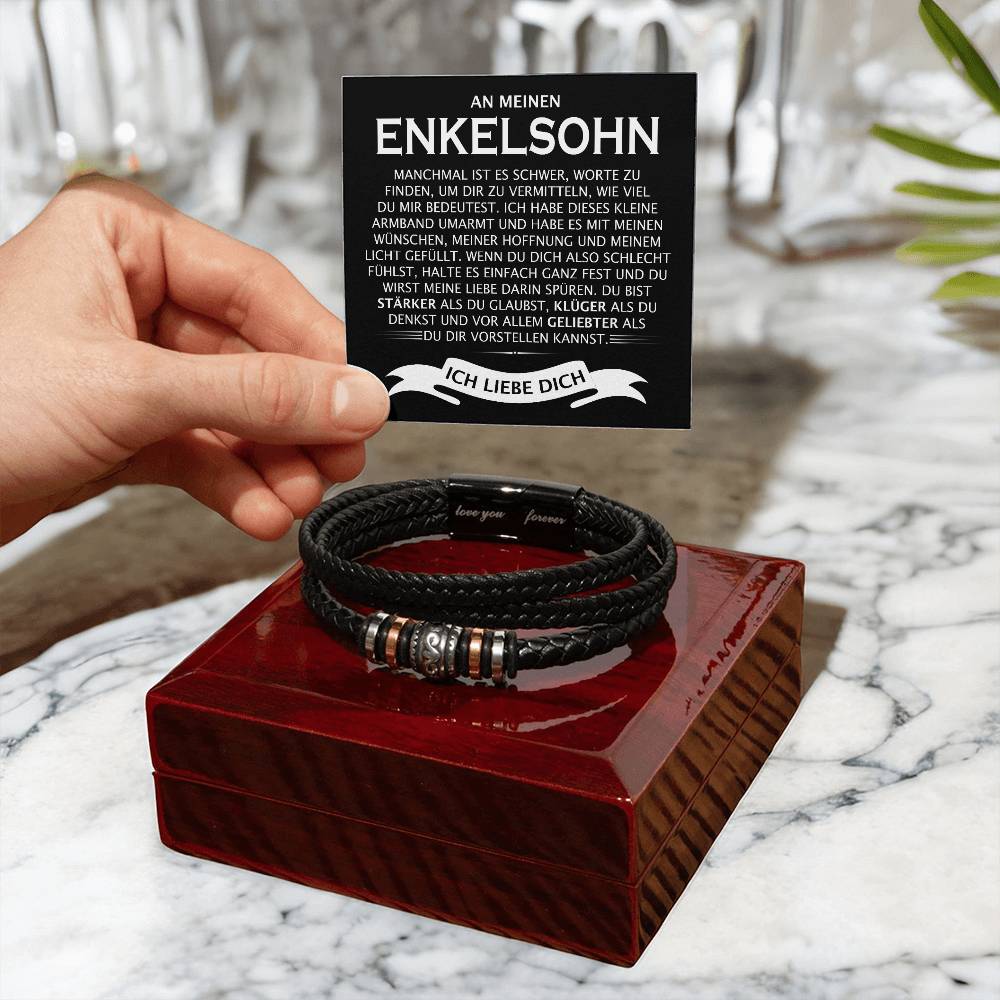An meinen Enkelsohn "Stärker, Klüger, Geliebter" - Armband