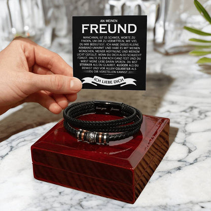 An meinen Freund - "STÄRKER, KLÜGER, GELIEBTER" - Armband
